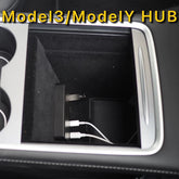 Model 3/R/S/X USB Hub 4v1 adaptér pro středovou konzoli pro Tesla(2021–2023)